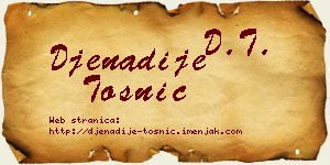 Đenadije Tošnić vizit kartica